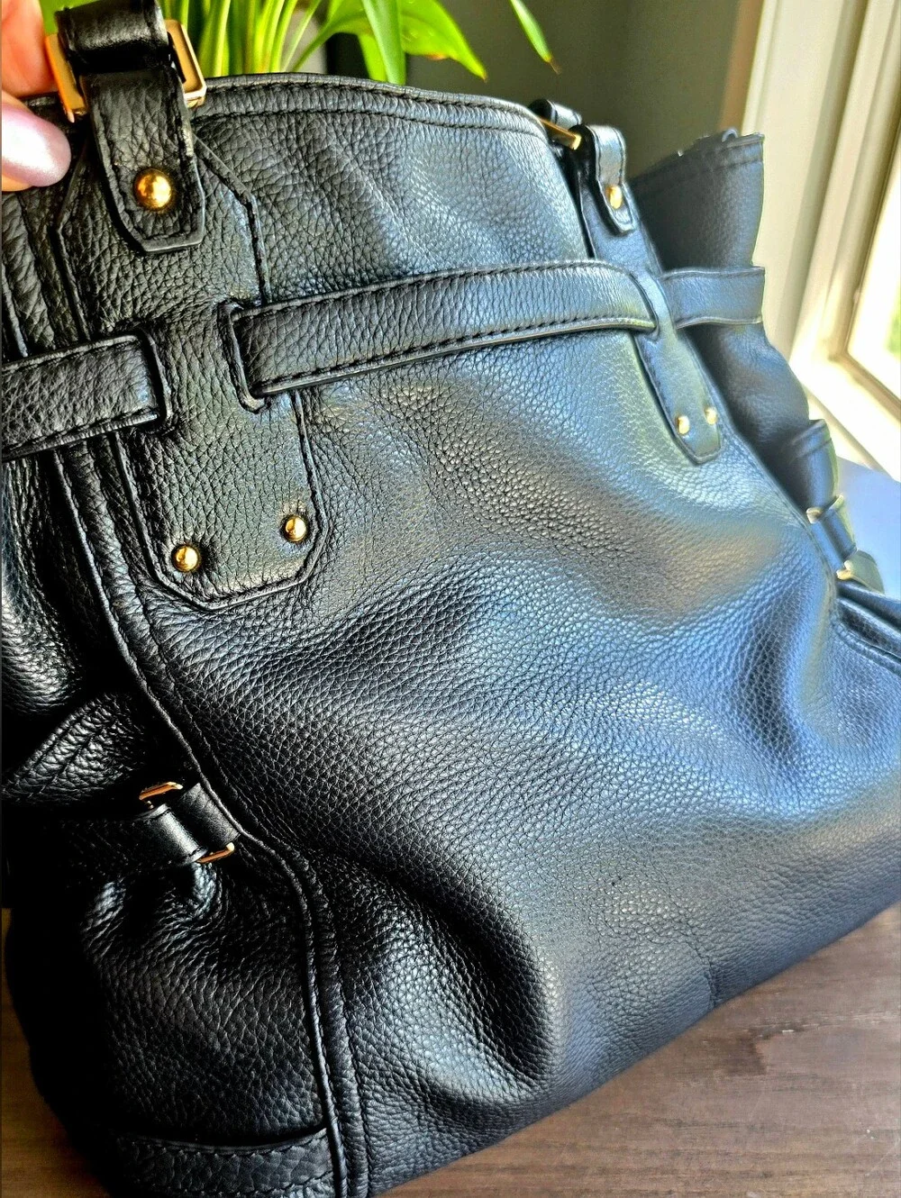 Michael Kors Vintage Gansevoort Tumbled Leather Tote Bag W/ COA